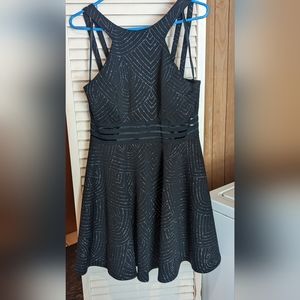 EUC City Studio Formal High neck fit and flare black sparkly dress Size 13 ⭐⭐⭐⭐⭐